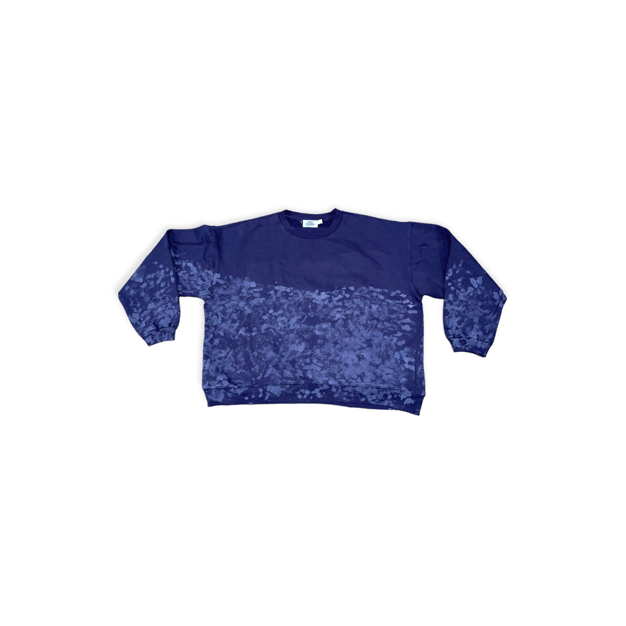 Dress Rehearsal Navy Bleached Oversized Sweatshirt The Bar