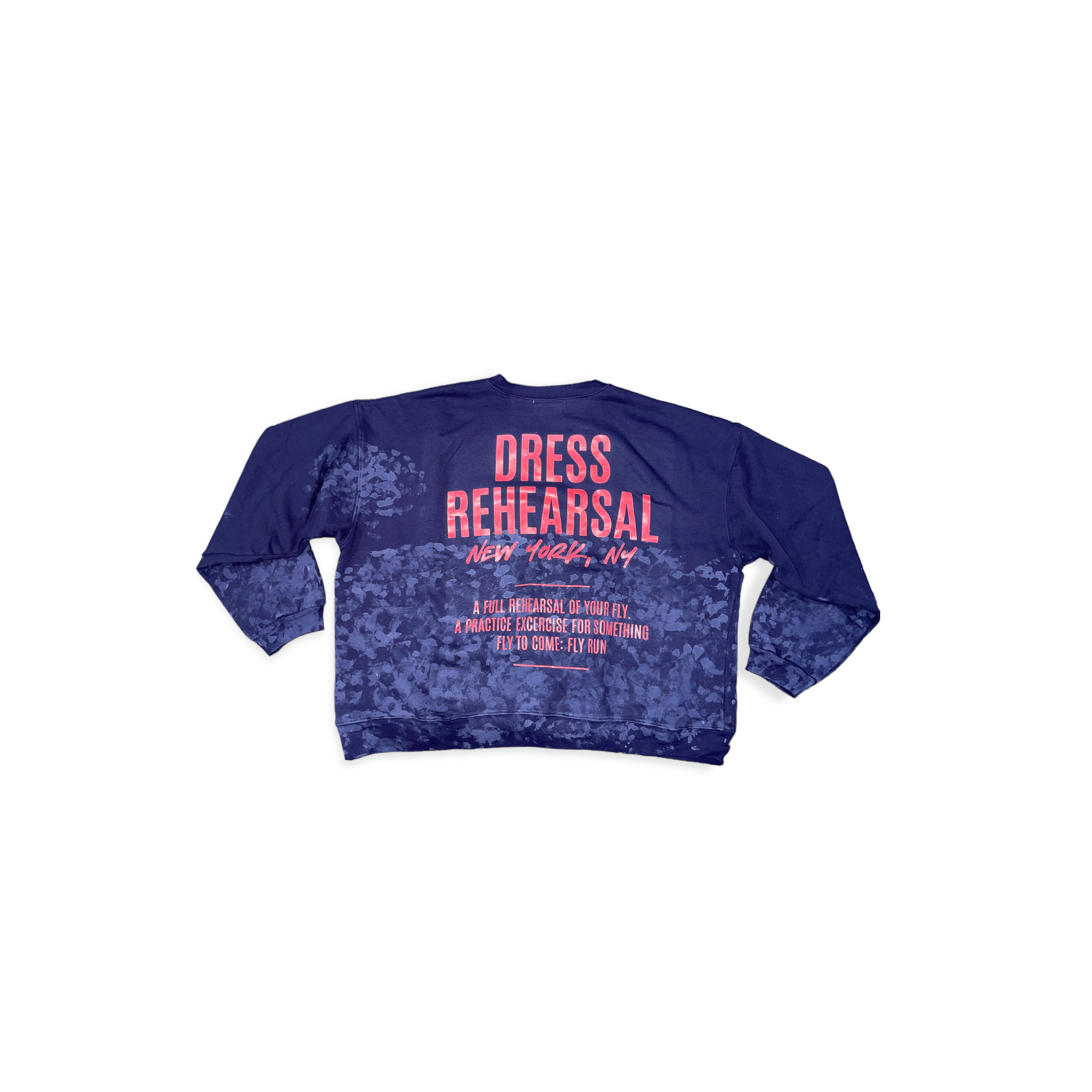 Dress Rehearsal Navy Bleached Oversized Sweatshirt